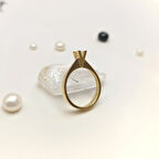 0.19ct I Color Pırlanta Tek Taş Yüzük 14 Ayar Altın HD VİDEOLU