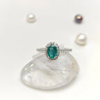 0.70ct Zümrüt Pırlanta Oval Taşlı  Yüzük 14 Ayar Altın HD VİDEOLU