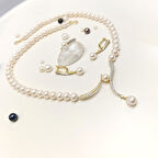 Gerçek İnci Taşlı Set Takım 14 Ayar Altın HD VİDEOLU