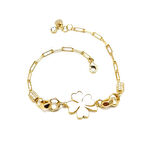 Yonca Bileklik Künye 14 Ayar Altın HD VİDEOLU