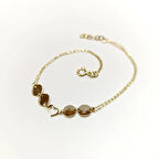 Pullu Kalpli Bileklik Künye 14 Ayar Altın HD VİDEOLU