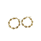 22mm Burgu Halka Küpe 14 Ayar Altın HD VİDEOLU