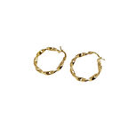 25mm Burgu Halka Küpe 14 Ayar Altın HD VİDEOLU