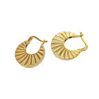 23.2mm Güneş Halka Küpe 14 Ayar Altın HD VİDEOLU