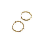 20mm Tırtıl Halka Küpe 14 Ayar Altın HD VİDEOLU