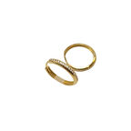 19.4mm Su Yolu Halka Küpe 14 Ayar Altın HD VİDEOLU