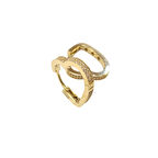 22mm Kalpli Su Yolu Halka Küpe 14 Ayar Altın HD VİDEOLU