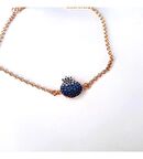 Gümüş Mavi Geçişli Nar Bileklik