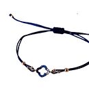  Mavi Geçişli Yonca Gümüş Bileklik