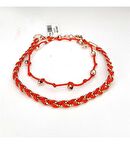 Gümüş İkili Örgü Bileklik