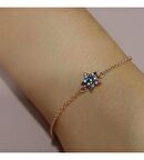 Renkli Taşlı Gümüş Yıldız Bileklik