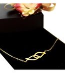 Gümüş İkili Balık Kolye (Sarı)