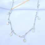 Zirkon Taşlı Çubuk Gümüş Kolye