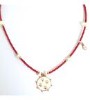  Mercan ve İnci Şans Gümüş Kolye