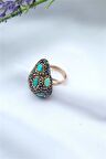 Turkuaz Taşlı Gümüş Yüzük