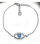 Opal Taşlı Göz Gümüş Bileklik