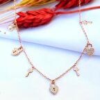 Zirkon Taş Ve İncili Gümüş Şans Kolye