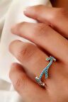 Turkuaz taşlı gümüş yüzük