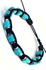 Hematit ve turkuaz Taşlı El.işi Tasarım Şambala Erkek Bileklik