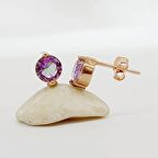 Mistik Topaz Taşlı 925 Ayar Gümüş Küpe