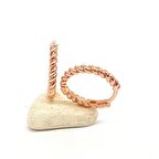 Burgu Rose Gümüş Küpe (1.5cm)