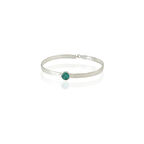 Kadir Jewellery 925 Ayar Gümüş Kaplama El İşçiliği Zirkon Taşlı Kadın Kelepçe Bilezik