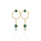 Kadir Jewellery 22 Ayar Altın Kaplama Kadın Sallantılı Küpe -El İşçiliği Ve Hipoalerjenik Küpe