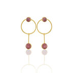 Kadir Jewellery 22 Ayar Altın Kaplama Kadın Sallantılı Küpe -El İşçiliği Ve Hipoalerjenik Küpe