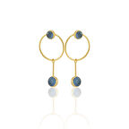 Kadir Jewellery 22 Ayar Altın Kaplama Kadın Sallantılı Küpe -El İşçiliği Ve Hipoalerjenik Küpe