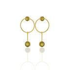 Kadir Jewellery 22 Ayar Altın Kaplama Kadın Sallantılı Küpe -El İşçiliği Ve Hipoalerjenik Küpe