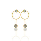 Kadir Jewellery 22 Ayar Altın Kaplama Kadın Sallantılı Küpe -El İşçiliği Ve Hipoalerjenik Küpe