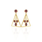 Kadir Jewellery 22 Ayar Altın Kaplama Kadın Sallantılı Küpe -El İşçiliği Ve Hipoalerjenik Küpe