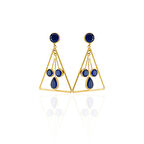 Kadir Jewellery 22 Ayar Altın Kaplama Kadın Sallantılı Küpe -El İşçiliği Ve Hipoalerjenik Küpe