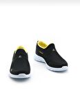 Bağcıksız Çocuk Triko Spor Ayakkabı-Siyah Sarı