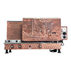 Meşale 3 Demlikli Antik Bakır Kız Kulesi Elektrik + Gazlı Full Otomatik Çay Kazanı