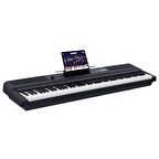 The ONE SP-TON Akıllı 88 Tuş Graded Hammer Action Ağırlıklı Taşınabilir Dijital Piyano - Siyah