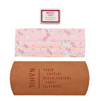 Pembe Beyaz Yıkanabilir Bez Maske ve Sabun Set