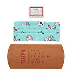 Çocuklar için Panda Figürlü Yıkanabilir Bez Maske ve Sabun Set