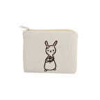 Tavşan İşlemeli Bez Cüzdan