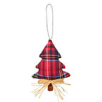 Ekose Desenli Ağaç Yılbaşı Süsü