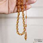 Beyzi Kesim Osmanlı Sistemli Abdullah Öner Atölyesi Sıkma Kehribar Tesbih tsb0221