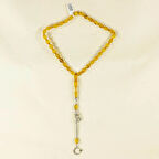 Ayyıldız Püsküllü Sıkma Kehribar Tesbih