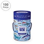 Puzzle - 100 Parça - Köpek Balıkları