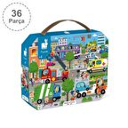 Janod 36 Parça Çantalı Puzzle - Şehir