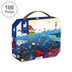 Janod 100 Parça Çantalı Puzzle - Sualtı Dünyası