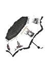 Marlux İstanbul Figürlü Siyah Kadın Şemsiyesi M21MAR109R002