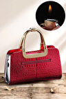 Silvio Monetti Çanta Görünümlü Gazlı Kırmızı Çakmak Özel Tasarım CAKSM052P