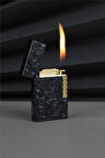 Silvio Monetti Kabartmanlı İşlemli Desenli Siyah Gazlı Çakmak - 25CAK110TB02