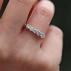 Taç Model 6 Tırnaklı Starlight Diamond 925 Ayar Gümüş Yüzük