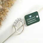 Tırnak Araları Mini Zirkon Taşlı 5 Taş Starlight Diamond Gümüş Yüzük